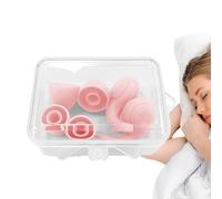 Tapones para los oídos silenciosos para dormir, tapones para los oídos con cancelación de ruido del sueño, protección auditiva reutilizable de 33 dB - Tap para los oídos antirronquidos, Tap