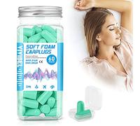 Tapones para los oídos, tapón para los oídos, antiruido SNR 38 dB, bola Quies para dormir de espuma suave, bola Quies reutilizable, protección auditiva para sueño, trabajo, viaje - 60 pares