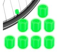 Tapones para válvulas de neumáticos que brillan en la oscuridad, 8 unidades | Tapones para válvulas que brillan en la oscuridad para camión, coche, moto, bicicleta, conducción nocturna