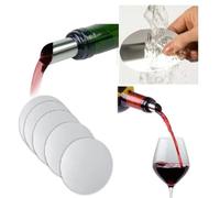 Tapones para vino, acrílico, aireador de vino, vertedor, aireador, tapa de decantador rojo, tapón de boquilla, dispensador de boca de botella (película de drenaje, 10 unidades)