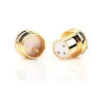 Tapones reductores de ruido XLR Tapón de ruido de aislamiento PTFE chapado en oro Tapones a prueba de polvo Macho/Hembra (Oro)