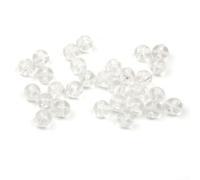 Tapones transparentes de 8,2 mm con 3 agujeros para línea Gemini, bolas flotantes de cuentas cruzadas de pesca, 50 piezas/juego, accesorios de aparejos de pesca de plástico