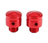 Tapones universales para espejos Tapones para espejos Tapones para espejos Cubiertas M10 x 1.25 Aluminio Rojo Motocicleta Scooter Espejo retrovisor Tornillo de montaje Scooter