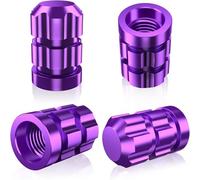 Tapones Valvula Coche para Land Rover Range Rover Evoque, Neumaticos Rueda Cubiertas Metalicos Aluminio Antirrobo con Junta Torica Resistente Corrosion,L-Violett/D
