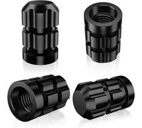 Tapones Valvula Coche para Renault Austral Kangoo ZOE, Neumaticos Rueda Cubiertas Metalicos Aluminio Antirrobo con Junta Torica Resistente Corrosion,L-Schwarz/A