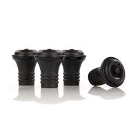 Tapones vino bomba de vacío Qpractiko pack 4 | Silicona grado alimenticio | Sellado hermético | Conserva frescura hasta 7 días | Fácil limpieza | Universal para botellas