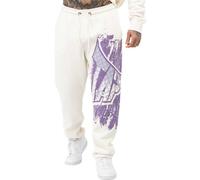 Tapout 940017 - Pantalones de chándal para Hombre (Talla XL), Color Blanco y Morado
