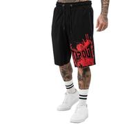 Tapout 940021 Pantalones Cortos, Negro/Rojo, M para Hombre