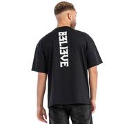 Tapout B3li3ve tee Camiseta, Blanco/Negro, L Hombres