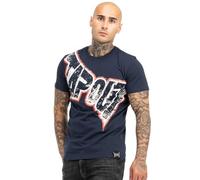 Tapout Bernardino Camiseta, Azul Marino/Crudo/Rojo, XXL Hombres