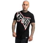 Tapout Bernardino Camiseta, Negro, Crudo, Rojo, XXL para Hombre, 940009
