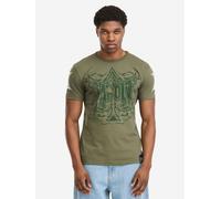 Tapout Camiseta Ace of Spades para Hombre, Verde Oliva/Blanco, M