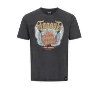 Tapout Camiseta 'Dellano' lima / gris / rojo claro / blanco S lima / gris / rojo claro / blanco