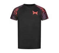 Tapout Taproot tee Camiseta Funcional, Negro/Rojo/Berenjena, S Hombres