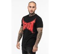 Tapout Logo tee Camiseta, Negro/Rojo, XXL Hombres