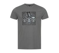 Tapout Camiseta ' SKULL' gris / blanco, Talla XXL