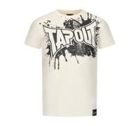 Tapout Camiseta 'SPLASHED' crema / negro, Talla S