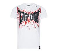 Tapout Splashing Camiseta, Blanco, Rojo y Negro, L Hombres