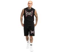 Tapout Conjunto de camiseta y pantalones cortos Dorrisa para hombre, negro/blanco/rojo, XXL