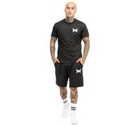 Tapout Philios Conjunto de Camiseta y Pantalones Cortos, Blanco/Negro, M Hombres