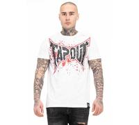 Tapout Splashing Camiseta, Blanco, Rojo y Negro, L Hombres
