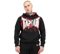 Tapout Splashing Hoodie Sudadera con Capucha, Negro, Rojo y Crudo, XXL para Hombre