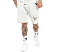 Tapout Tillusion Shorts Pantalones Cortos, Gris Claro, Negro y Azul, L Hombres