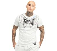 Tapout Tillusion tee Camiseta, Gris Claro, Negro y Azul, XL Hombres