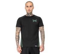Tapout Training tee Camiseta, Negro/Verde, XXXL Hombres