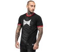 Tapout Trashed Camiseta, Negro, Rojo y Blanco, XL Hombres