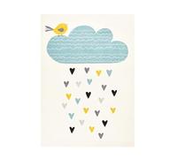Tappeti Design Alfombra Infantil Crawl Mat Lindos corazoncitos, | Antifrío y Antideslizante | Educativo Sensorial | Lavable y no tóxico con-100x160cm