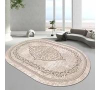 Tappeti Design Alfombra Oval Pelo Corto Casa u Oficina Interior Decoración, Flores Cocina Comedor Pasillos Decoración Hogar Oval 150X200CM