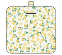 Tappetino da Picnic 2 mx2m (Limone) - Manta Picnic Impermeable 2x2M - Picnic Blanket Impermeable Plegable, Manta Playa Grande para Camping, Jardín, Manta Camping Lavable