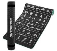 Tappetino da yoga 70 pose da yoga, in materiale TPE antiscivolo, con cinghie di conservazione, tappetino per donne e uomini, verde y negro, 183 x 61 x 0,6 cm