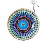 Tappetino Per Registrare - Tappetio Per Illusione Ottica Da 12 Pollici, Tappetin Per Giradischi Visivo Animato Per DJ | Per La Famiglia Di Collezionisti Di Apparecchiature Audio Per L'ascolto Musica