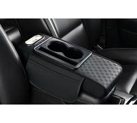Tappetino Portaoggetti per Bracciolo Auto, Copertura per Console Centrale Auto In Fibra Di Pelle, Accessori per La Copertura del Sedile Auto, Protezione Degli Interni(BlackA/33 * 16.5 * 7cm)