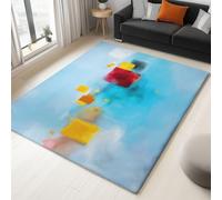 Tappeto per soggiorno Semplice Astratto Cielo Blu Quadrato 180 x 240 cm Azzurro tappeto a pelo corto antiscivolo lavabile in lavatrice - facile da pulire per soggiorno sala da pranzo ufficio in casa