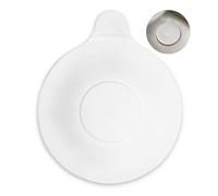 Tappo per Vasca da Bagno Universale, Tappo in TPR per Lavandino, Doccia, Lavello, Blocca Scarico dell'Acqua, Diametro 13 cm, per Scarichi Fino a 90 mm, Tappo Ventosa per Vasca, Blanco