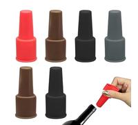 Tappo Per Vino Riuszabile, Sigillante En Silicona Riuszabile Universal Ed Elegante 6 Pezzi | Copribottiglie Per Tappi Per Vino, Per Birra, Champán, Bevande, Cucina Domestica, Bar, Feste