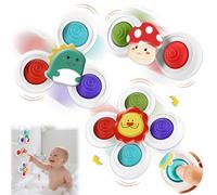 Tapvai 3 Piezas Spinner Bebe con Ventosa Juguetes Baño Bebe con Enhebrado