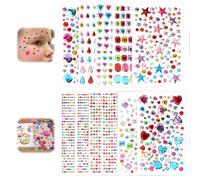 Tapvai 3609 piedras brillantes autoadhesivas, 11 hojas de estrás coloridas, autoadhesivas, diferentes formas, para manualidades, marcos de fotos, manualidades, maquillaje, decoración de uñas