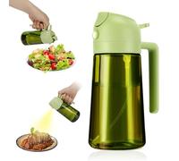 Tapvai 470ml 2 en 1 Spray de Cocina,Dispensador de Aceite de Oliva Juego con Scuro Protezione Dalla Luce,dispensador de aceite de oliva,Rociador para Freidora de Aire,para cocinar,asar,hornear (verde)