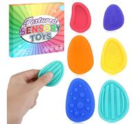 Tapvai 6 Piezas Fidget Toys Sensory Stones, Suave Piedra de La Preocupación con Textura, Juguetes sensoriales Autismo, Piedra Sensorial para Adhs Y Autismo, Juguete Sensorial Antiestrés Niños