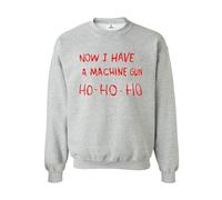 TAQ SPORTS Sudaderas para hombre Now I Have A Machine Gun HO HO HO - Sudadera casual, cálida y elegante, perfecta para picnic, barbacoa, senderismo y parque, gris, M