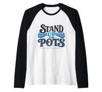 Taquicardia postural Retro Pots Awareness - Enfermedad crónica Camiseta Manga Raglan