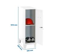 Simon Rack Taquillas Vestuario Pequeña, 1015x300x500 mm, Amario Metalico Pequeño, Incluye Llave, Blanco - Simonlocker