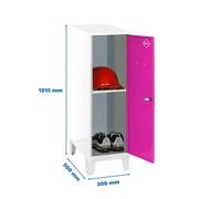 Taquilla 1015x300x500 SIMONLOCKER DISM.MINI + BAN. 915x300x500+PIES B/RO marca SIMONRACK