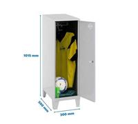 Taquilla 1015x300x500 SIMONLOCKER DISM.SINGLE MINI 915x300x500+PIES GRIS marca SIMONRACK