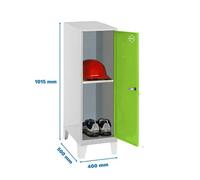 Taquilla 1015x400x500 SIMONLOCKER DISM.MINI + BAN. 915x400x500+PIES G/VE marca SIMONRACK