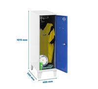 Taquilla 1015x400x500 SIMONLOCKER DISM.SINGLE MINI 915x400x500+PIES B/AZ marca SIMONRACK